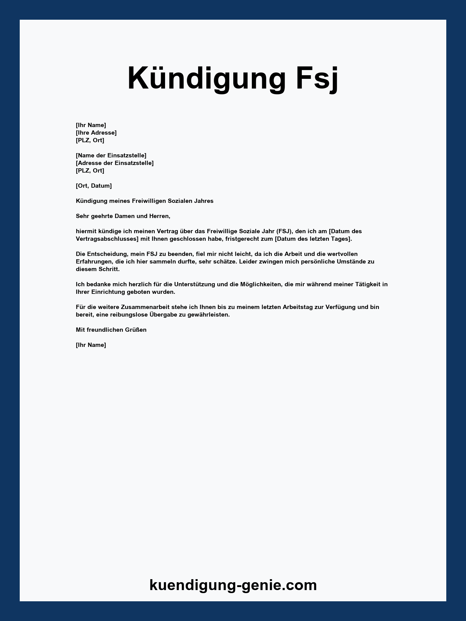 Fsj Application Form Pdf Kündigung Fsj Vorlage zum kostenlosen Download