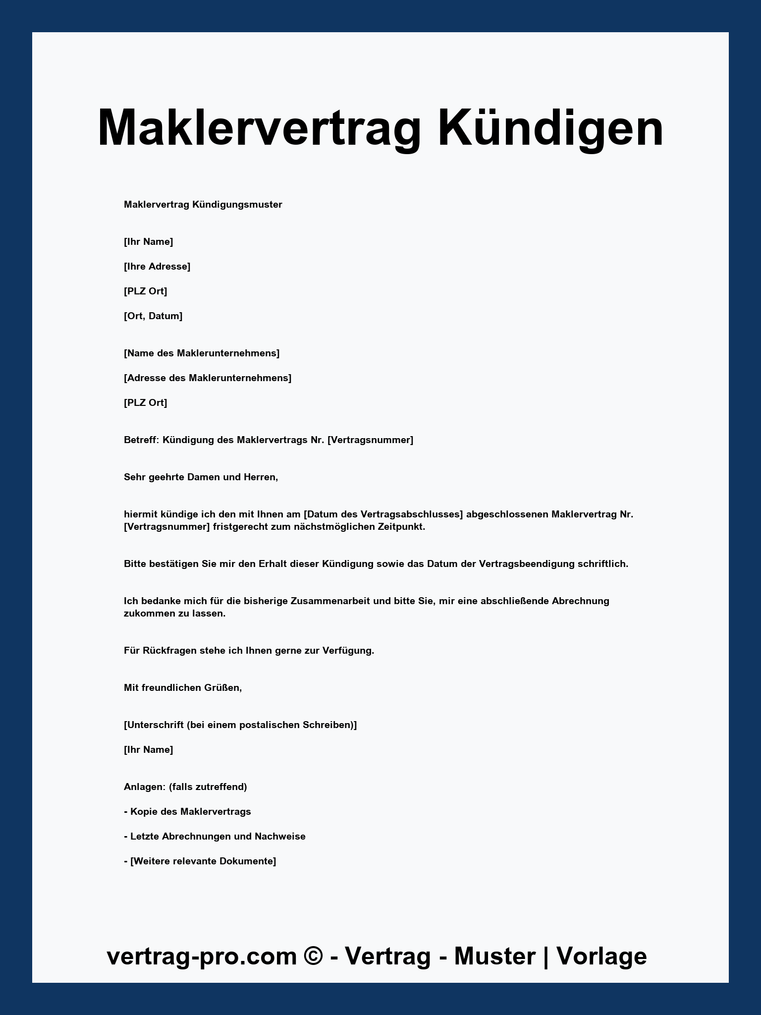 Verkauf Nach Ende Maklervertrag