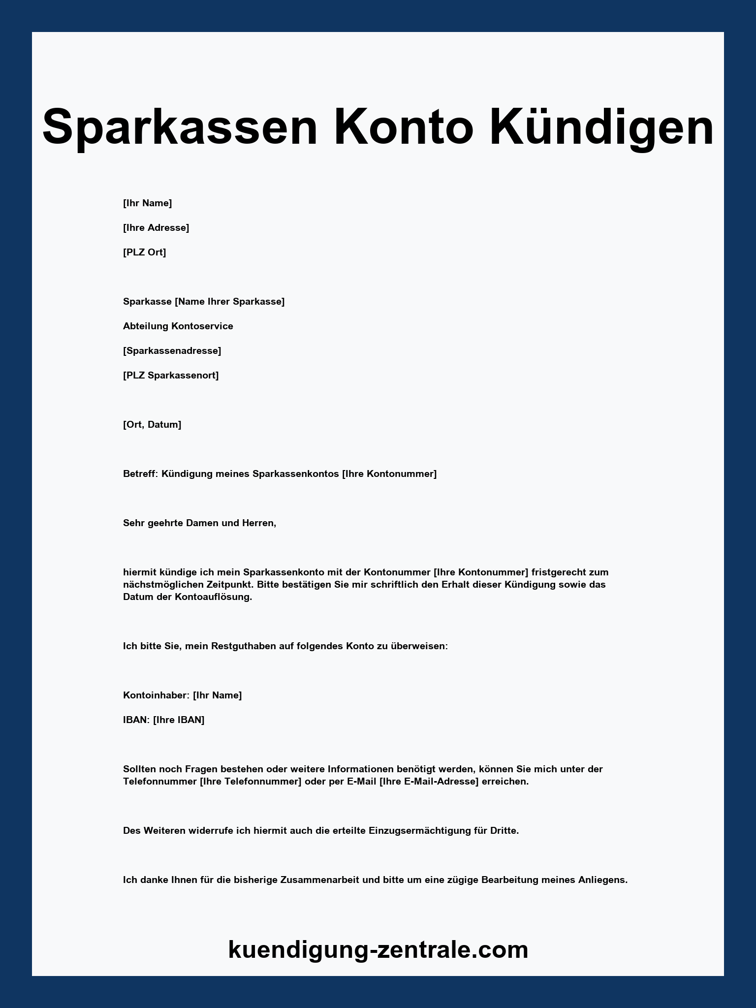 Konto Kndigen Muster