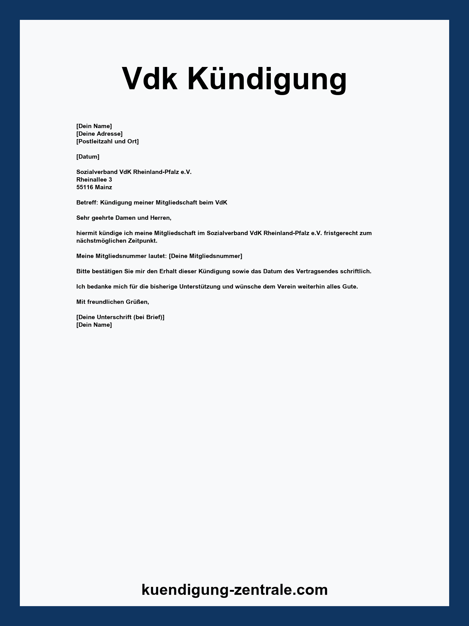 Sovd Kundigung Vorlage